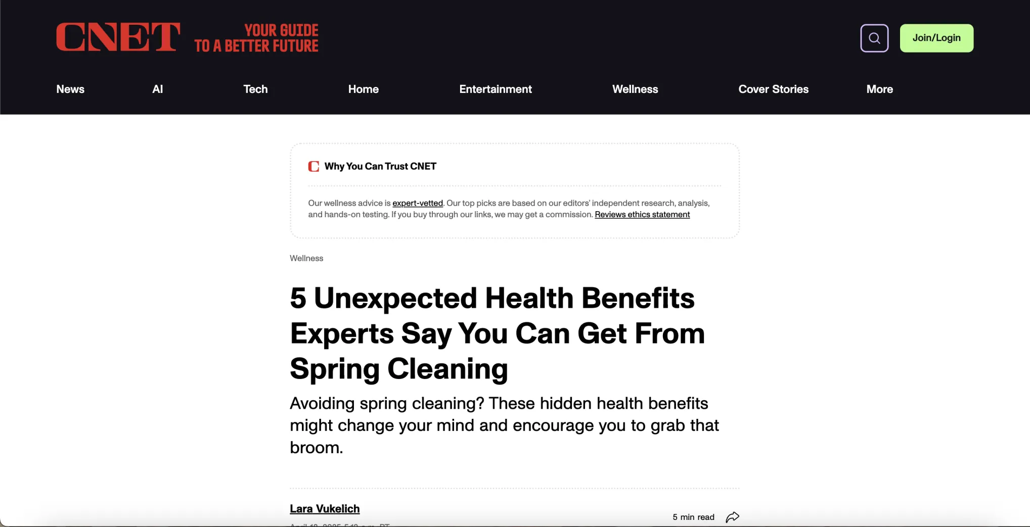 CNET 5 Hidden Health Benefits of Spring Cleaning, According to Experts