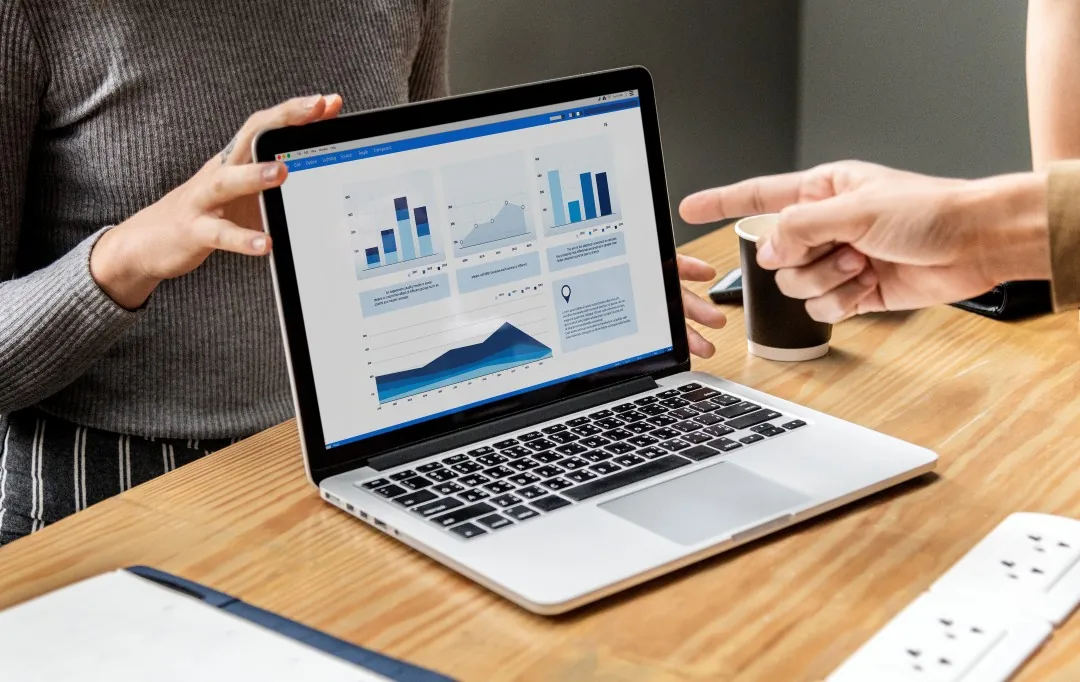 Data Report Analysis on a laptop