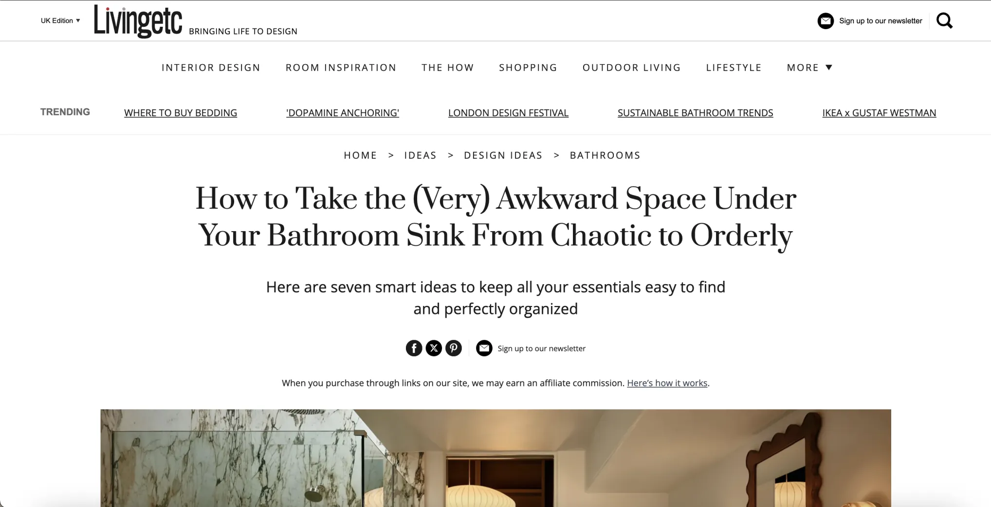 Natasha Brinsmead How to Take the (Very) Awkward Space Under Your Bathroom Sink From Chaotic to Orderly